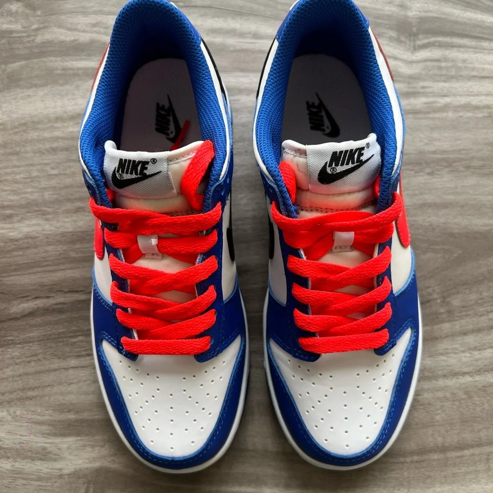 Nike Dunk Low White Crimsons Size 5Y/ 6.5 Women’s WORN ONCE - Picture 6 of 10